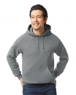 Men's Gildan 18500 Hoodie Graphite Heather | SNQU70253