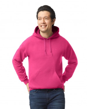 Men's Gildan 18500 Hoodie Heliconia | JMWS89714