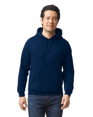 Men's Gildan 18500 Hoodie Navy | IKQL96152