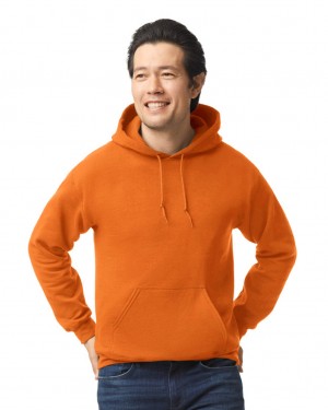 Men's Gildan 18500 Hoodie S Orange | NGTY42169