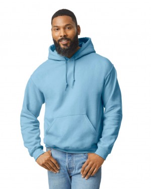 Men's Gildan 18500 Hoodie Sweatshirt Light Blue | TRKF46723