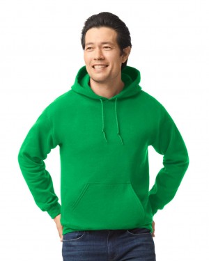 Men's Gildan 18500 Hoodie Sweatshirt Irish Green | EHFV35294