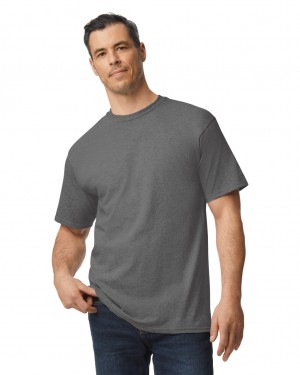 Men's Gildan 2000T Tall T-Shirts Charcoal | MTLG08729