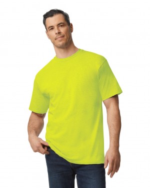 Men's Gildan 2000T Tall T-Shirts Safety Green | TVMO85467