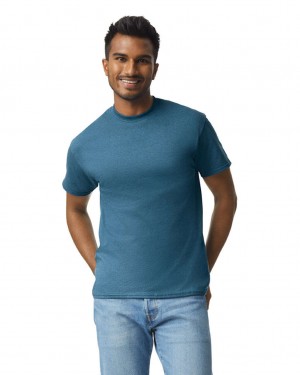 Men's Gildan 2000 T-Shirts Indigo Blue | SVYJ18097