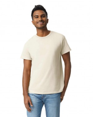 Men's Gildan 2000 T-Shirts Natural | SDRK73640