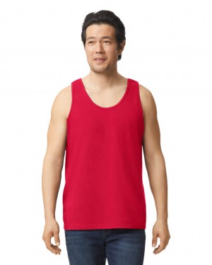 Men's Gildan 2200 Tanks Red | EHKV96483