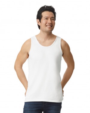 Men's Gildan 2200 Tanks White | RVWF62713