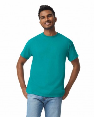 Men's Gildan 5000 T-Shirts Antique Jade Dome | CVSF09482