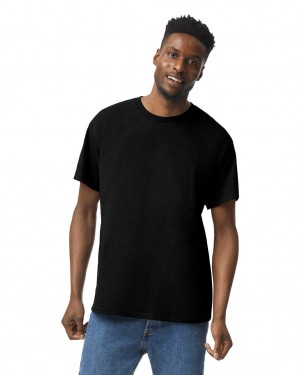 Men's Gildan 5000 T-Shirts Black | IEKA40831