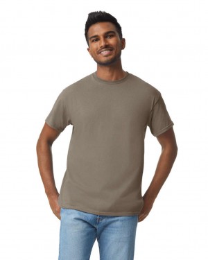 Men's Gildan 5000 T-Shirts Brown Savana | PWEJ50624