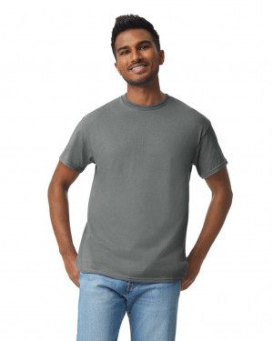 Men's Gildan 5000 T-Shirts Graphite Heather | CVLB53896