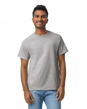 Men's Gildan 5000 T-Shirts Sport Grey | RFTU72934