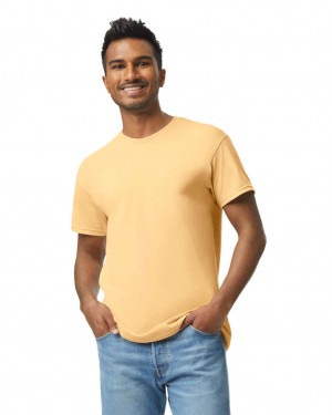 Men's Gildan 5000 T-Shirts Yellow Haze | CKRP25340