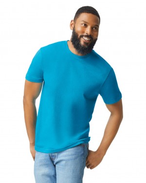 Men's Gildan 67000 CVC T-Shirts Caribbean Mist | DTWH26308