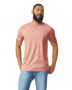 Men's Gildan 67000 CVC T-Shirts Dusty Rose | ZIPQ47695