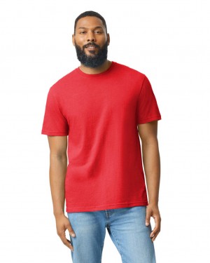 Men's Gildan 67000 CVC T-Shirts Red Mist | FVPK75296