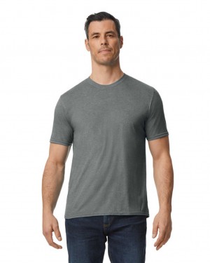 Men's Gildan 6750 Tri-Blend T-Shirts Graphite Heather | NEVY38274