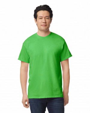 Men's Gildan 8000 T-Shirts Electric Green | EMXR20695