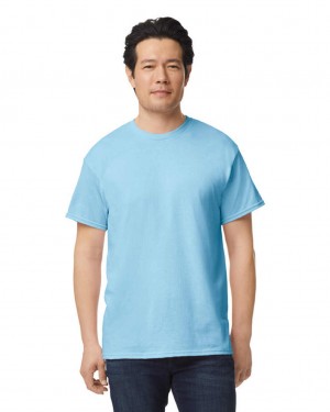 Men's Gildan 8000 T-Shirts Light Blue | VGEY26943