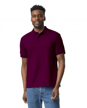 Men's Gildan 8800 Polo Maroon | UNJS81697