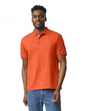 Men's Gildan 8800 Polo Orange | FYJP19568