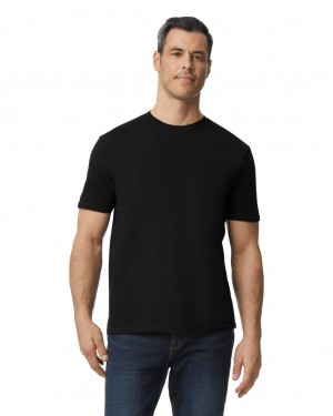 Men's Gildan 980 T-Shirts Black | CDPJ94678