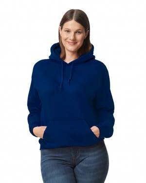 Women's Gildan 12500 Hoodie Navy | BKLU96841