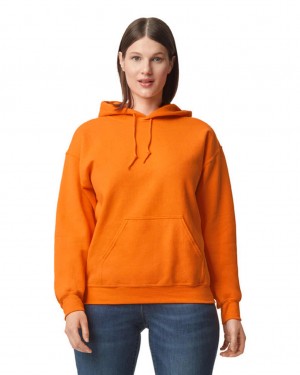 Women's Gildan 12500 Hoodie Sweatshirt S Orange | MTHO80751