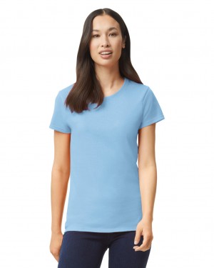 Women's Gildan 5000L T-Shirts Light Blue | CRPF29053