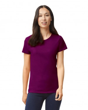 Women's Gildan 5000L T-Shirts Maroon | HUYP81365