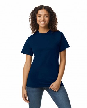 Women's Gildan H000 T-Shirts Sport Dark Navy | GWBR03514