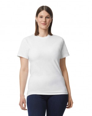 Women's Gildan H000 T-Shirts White | TSQY42736