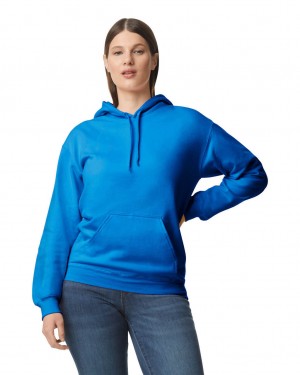 Women's Gildan SF500 Midweight Fleece Hoodie Royal | LXTD72630