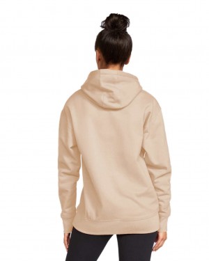 Women's Gildan SF500 Midweight Fleece Hoodie Sand | IAYX41236