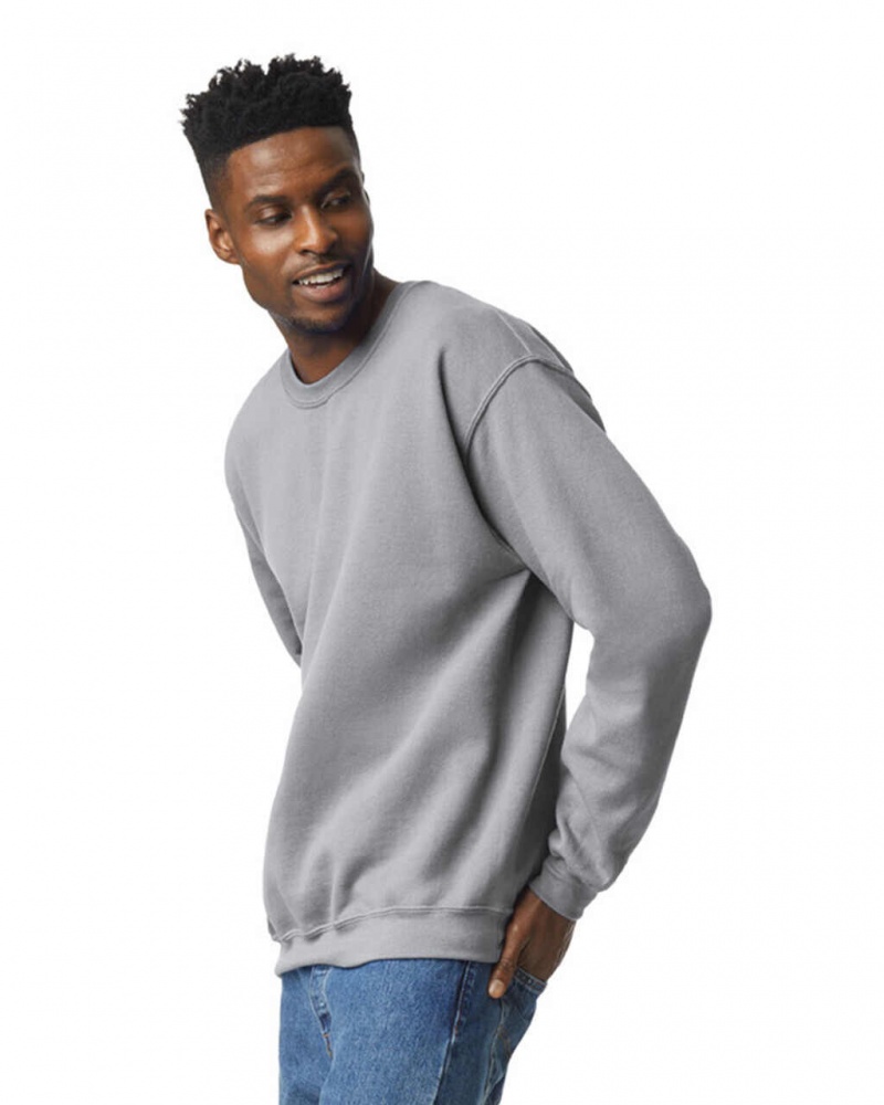 Men's Gildan 18000 Crewneck Sweatshirt Sport Grey | PRQM10352