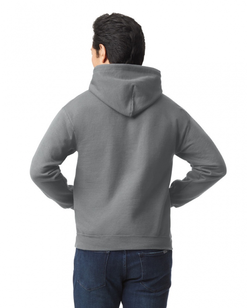 Men's Gildan 18500 Hoodie Graphite Heather | SNQU70253