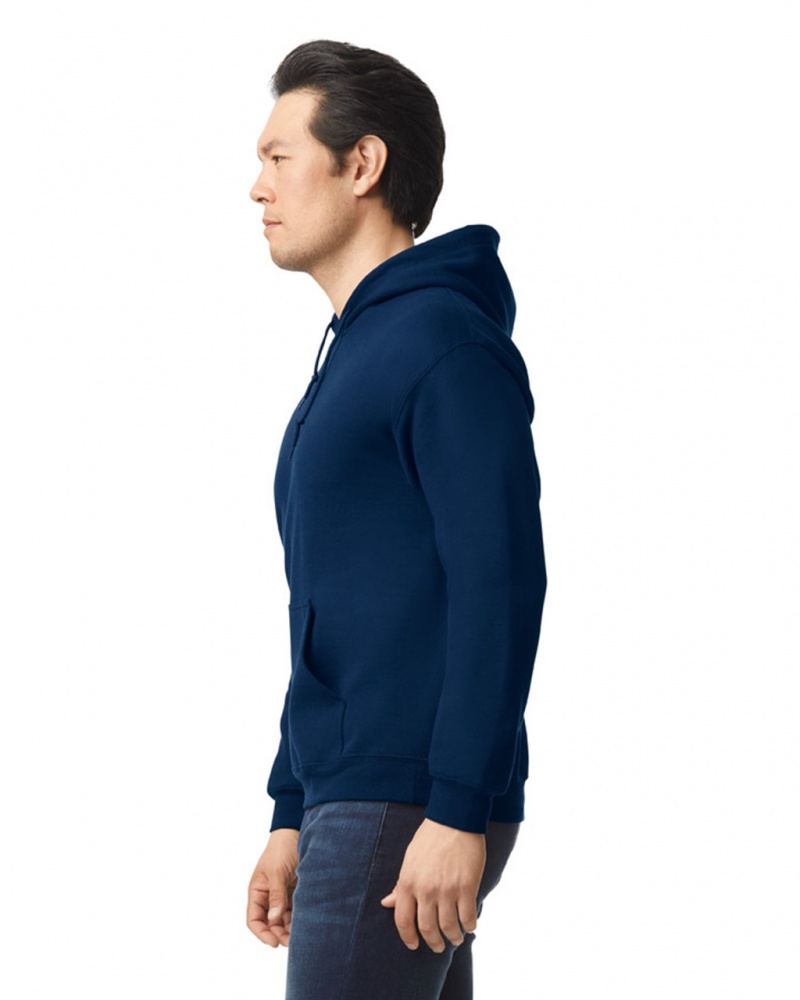 Men's Gildan 18500 Hoodie Navy | IKQL96152