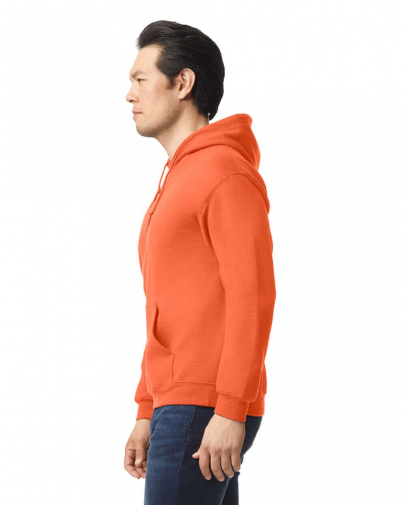 Men's Gildan 18500 Hoodie Sweatshirt Orange | JMRP56103