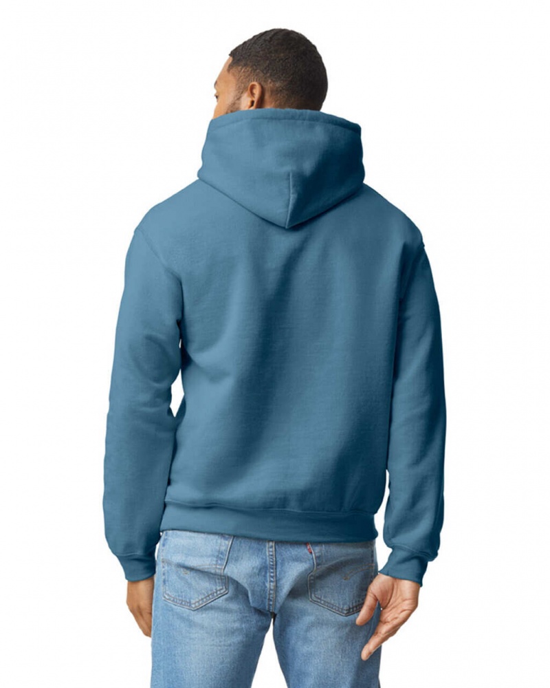 Men's Gildan 18500 Hoodie Sweatshirt Indigo Blue | TMBV74591