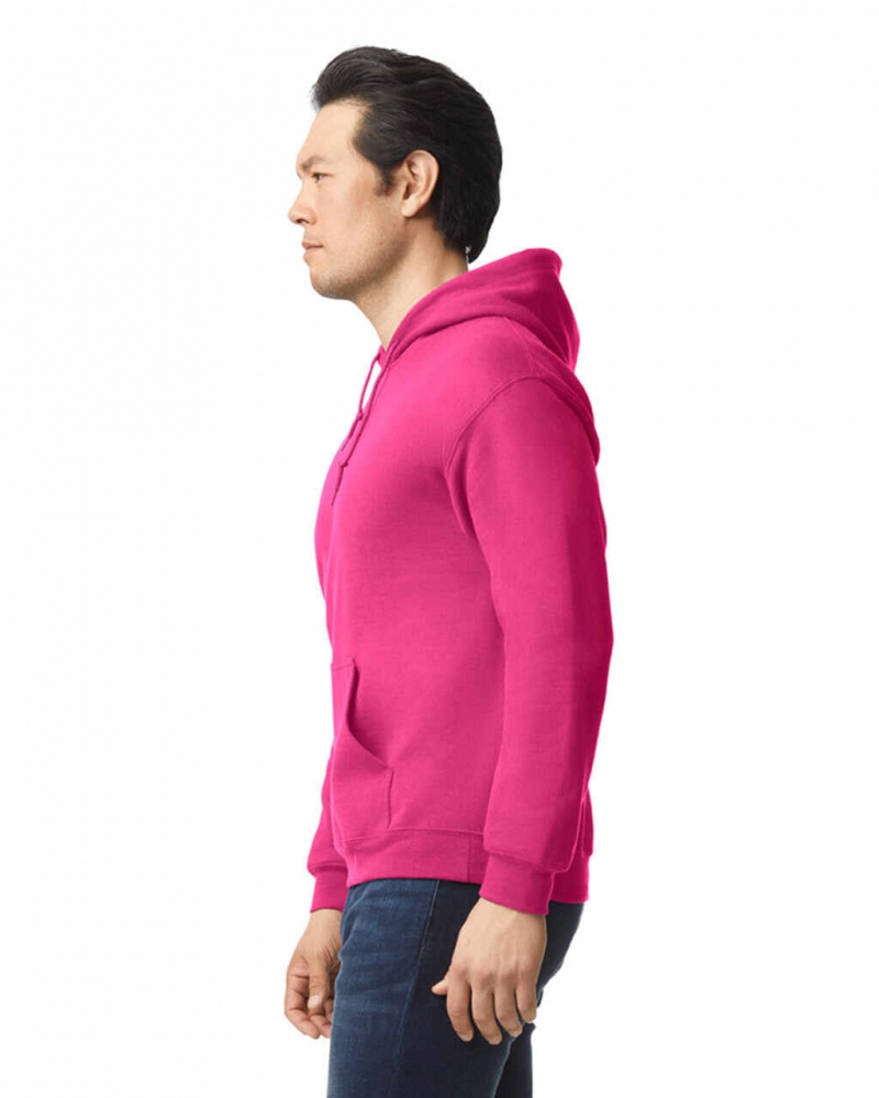 Men's Gildan 18500 Hoodie Sweatshirt Heliconia | UEKW36027