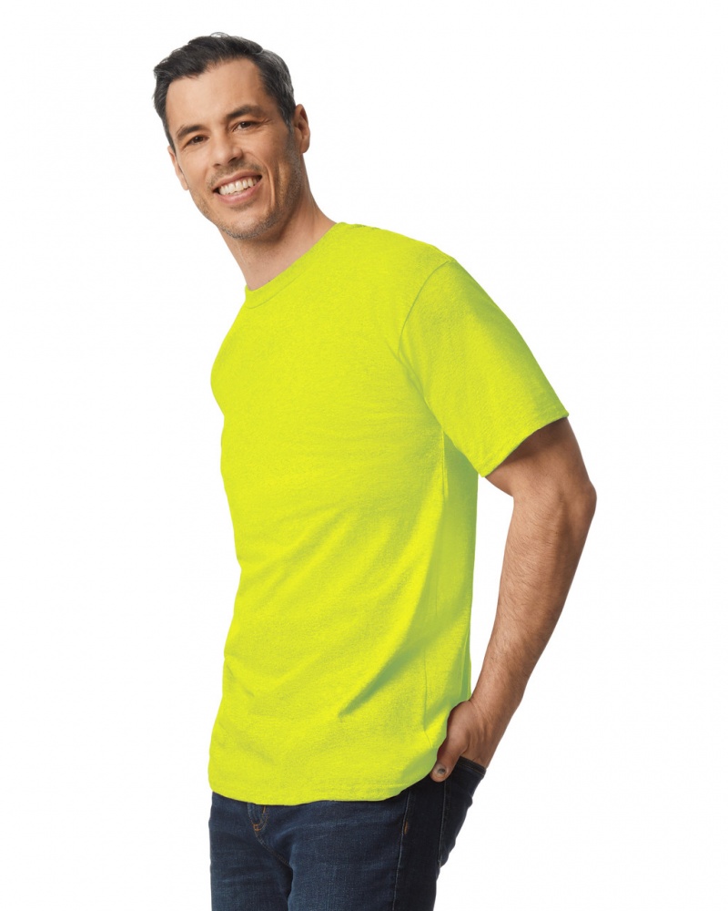 Men's Gildan 2000T Tall T-Shirts Safety Green | TVMO85467