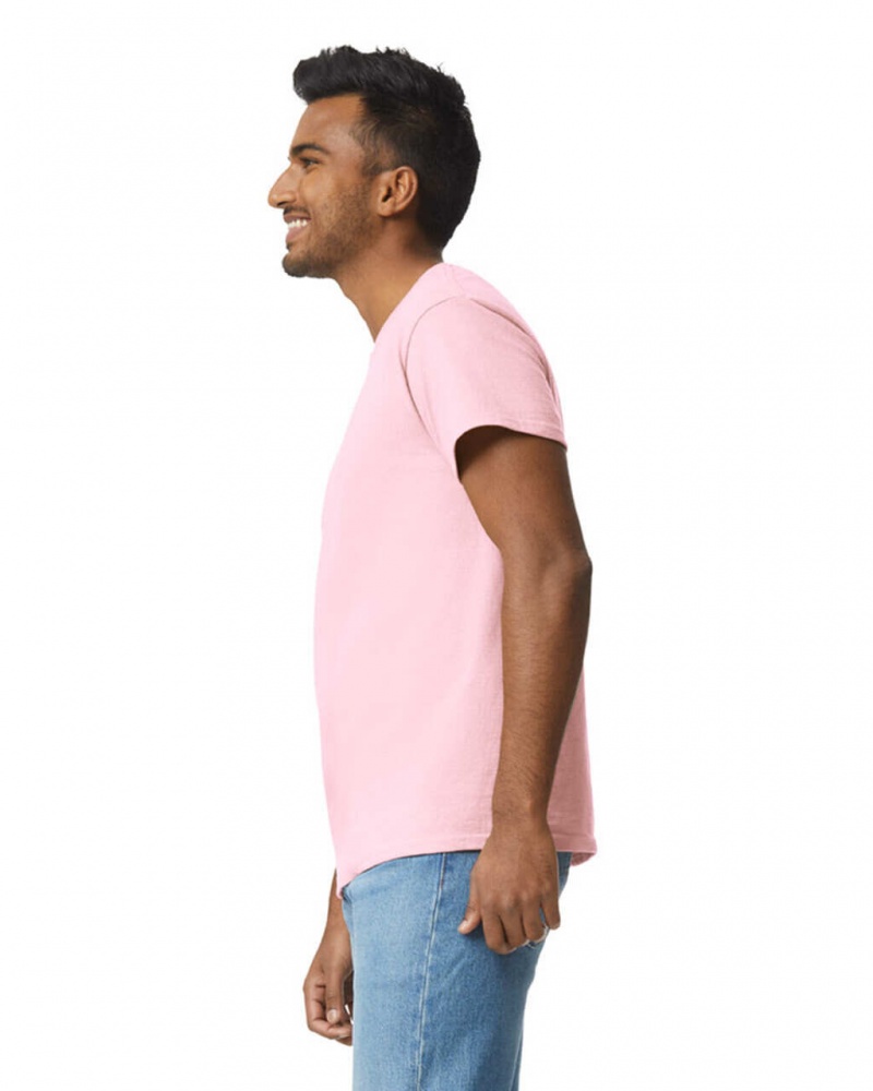 Men's Gildan 2000 T-Shirts Light Pink | KWFU64897