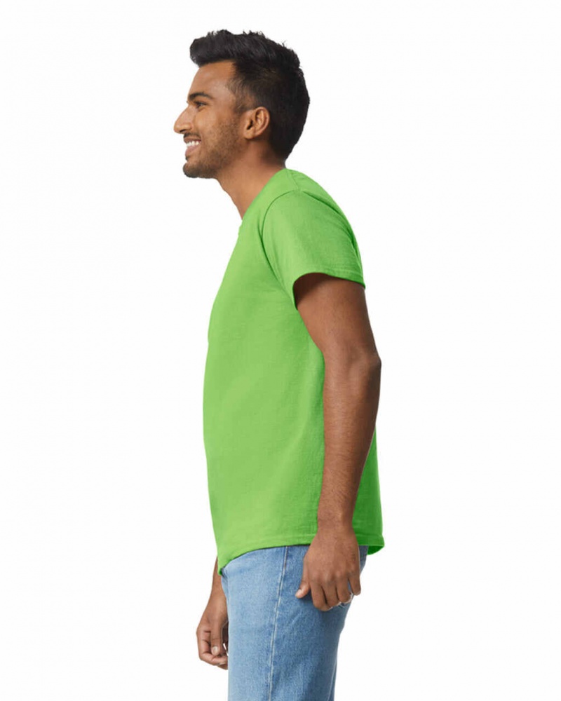 Men's Gildan 2000 T-Shirts Lime | XCKE37085