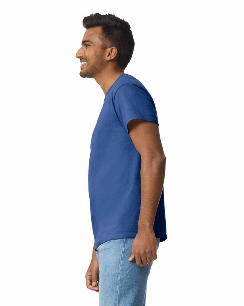 Men's Gildan 2000 T-Shirts Metro Blue | BMFZ91056