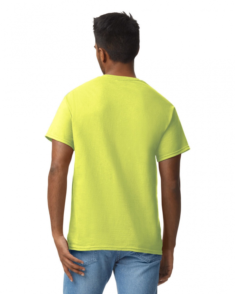 Men's Gildan 2000 T-Shirts Safety Green | ITGQ97148