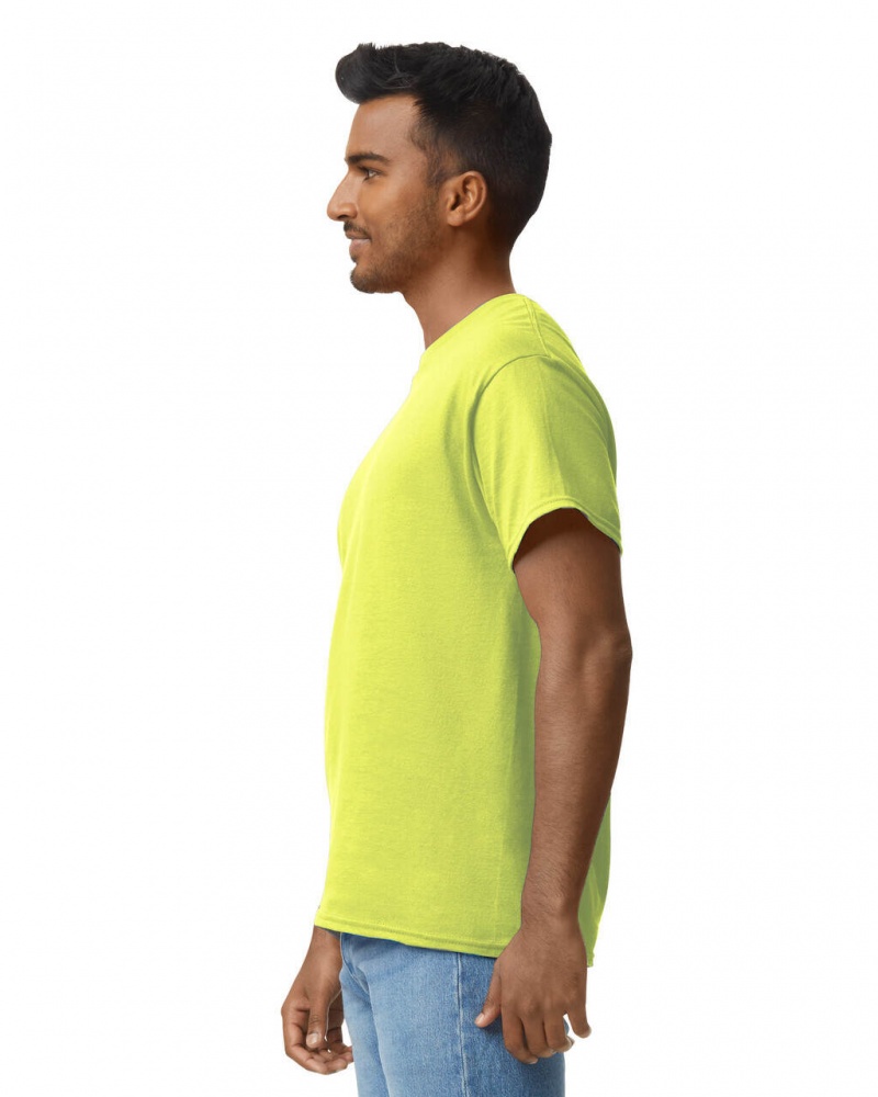 Men's Gildan 2000 T-Shirts Safety Green | ITGQ97148