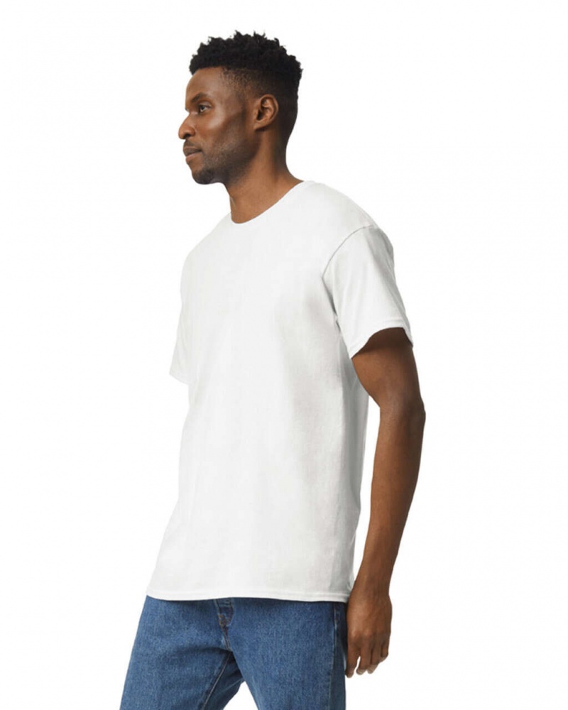 Men's Gildan 2000 T-Shirts White | UIKX41650