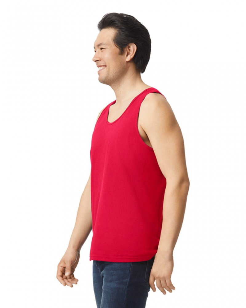 Men's Gildan 2200 Tanks Red | EHKV96483