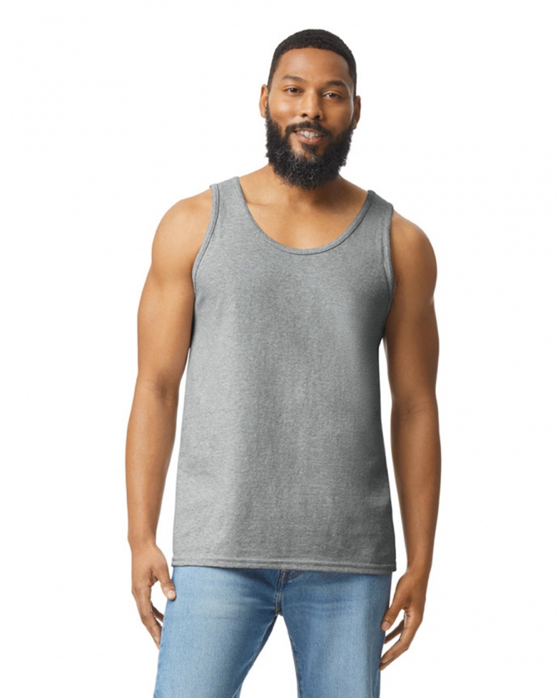 Men\'s Gildan 2200 Tanks Sport Grey | KEWP35806